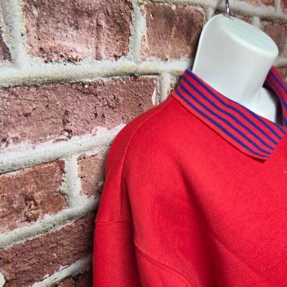 Vintage Pacer Red Pullover Sweater Medium — 80s/90s Retro Sportwear Unisex - Picture 6 of 7